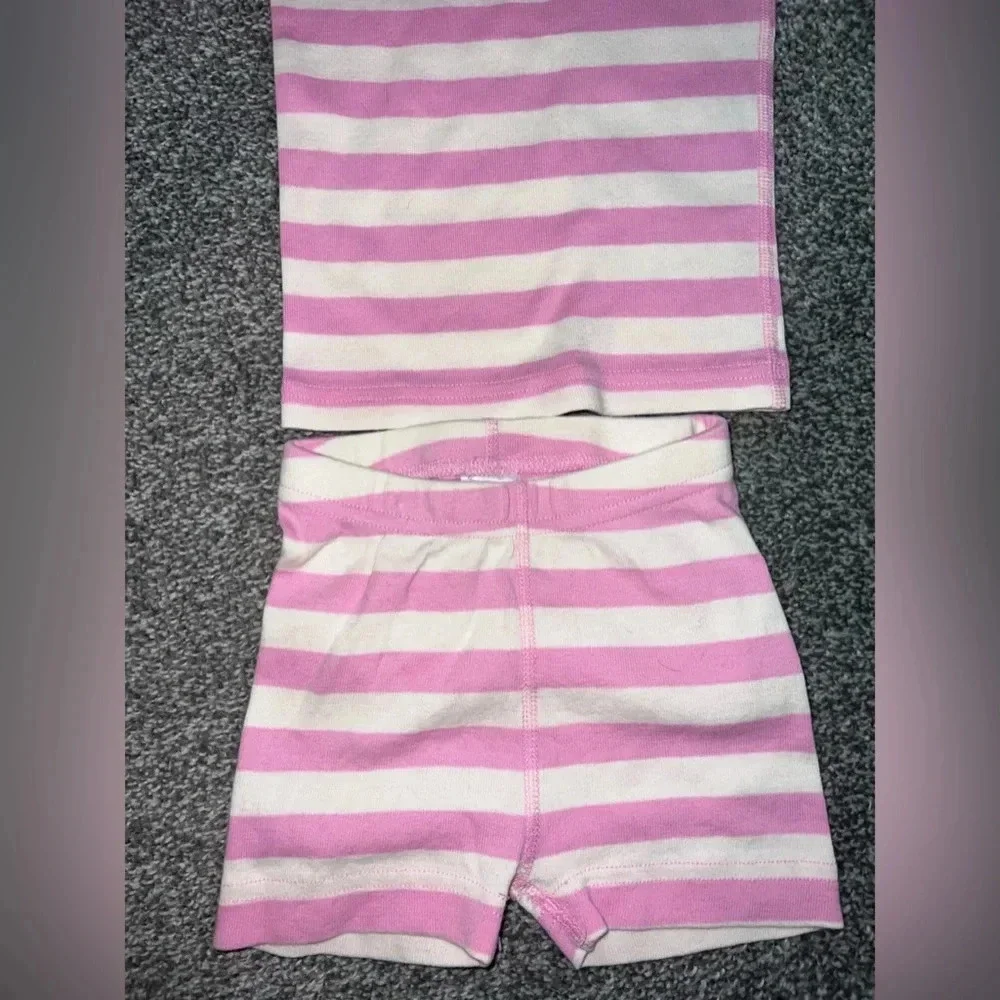 Hanna Andersson stripped shorts pajamas size 2
